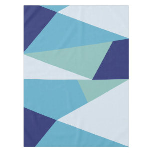 Nappe Elégant bleu marine géométrique et vert mer pastel