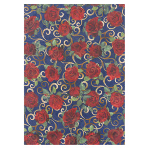 Nappe Elégant Classy Damask Vintage Rouge Rose Marine Bl