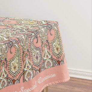 Nappe Elégant Design Motif Rose Exotique Personnalisé