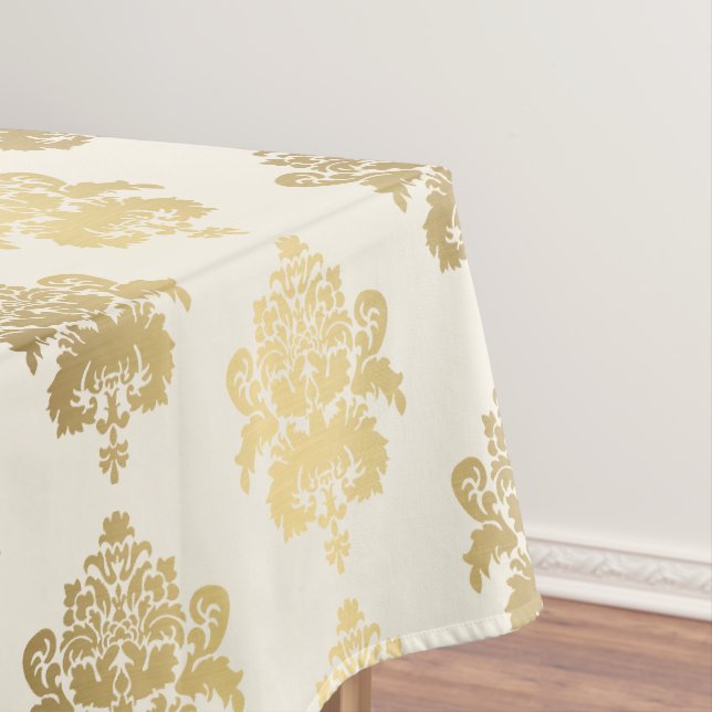 Nappe Élégant élégant brillant or Damask (In Situ)