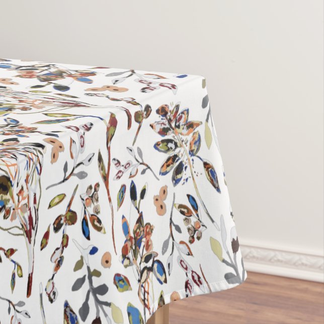Nappe Elégant Feuille Berries Aquarelle Floral (In Situ)