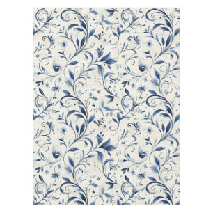 Nappe Élégant Feuilles Blue Paisley - Arrière - plan bla