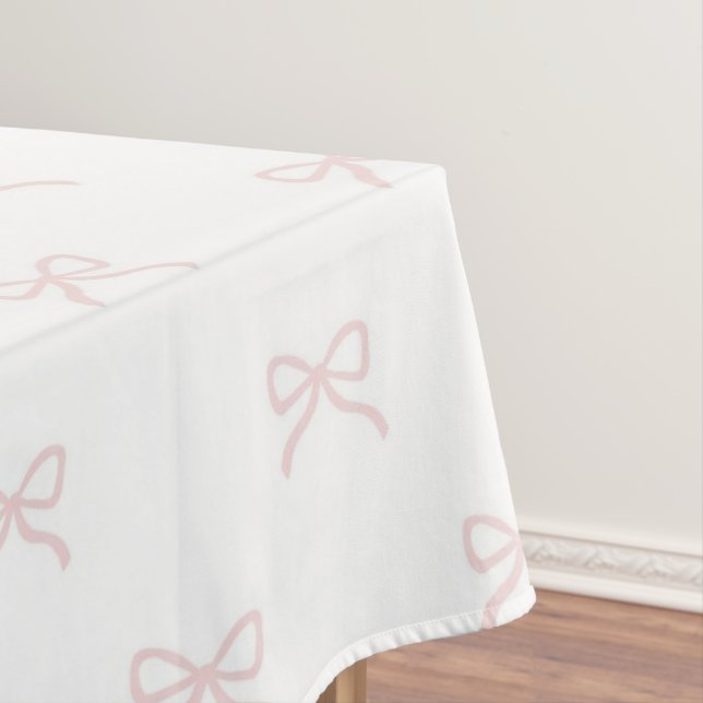 Nappe Elegant Girly Pink Bow Pattern Spring Summer Chic (In Situ)