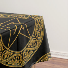 Nappe Élégant Gold Filigree Pentacle Wicca Star Altar
