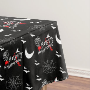 Nappe Elégant Halloween Rose & chauves-souris