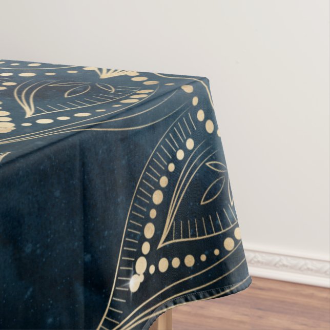 Nappe Elégant Mandala Gold Blue Galaxy (In Situ)