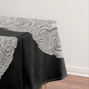 Nappe Elégant médaillon d'argent noir Art nouveau
