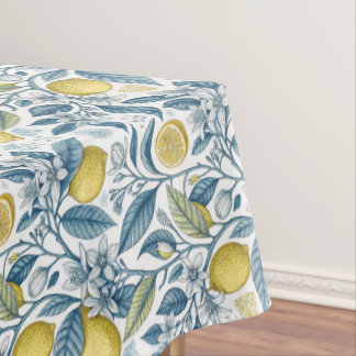 Nappe Elegant Mediterranean Lemon Botanical Navy