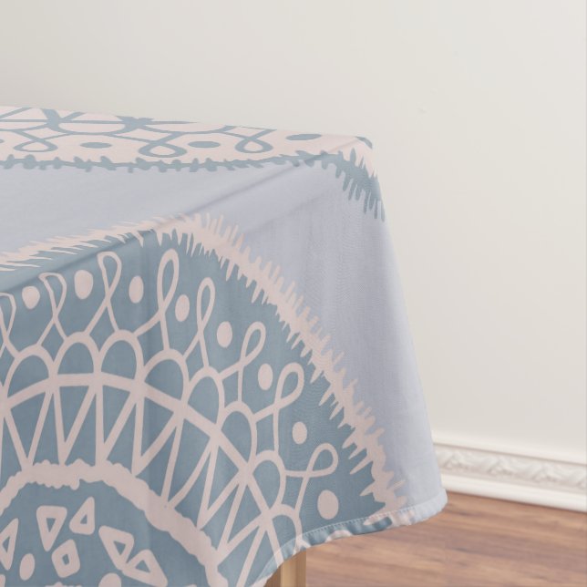 Nappe Elégant Motif Bohème Rose Pastel Mandala (In Situ)