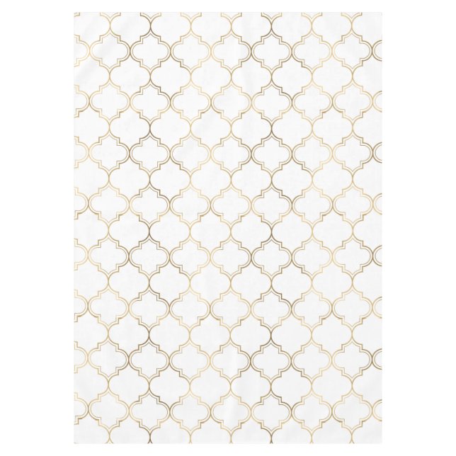 Nappe Elégant Motif d'art géométrique islamique d'or (Devant)