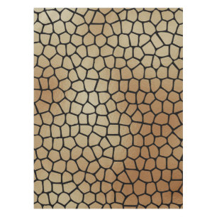 Nappe Élégant Motif de mosaïque de tuiles d'or Abstraite
