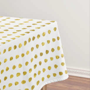 Nappe Élégant Motif de petit Pois blanc à huile d'or
