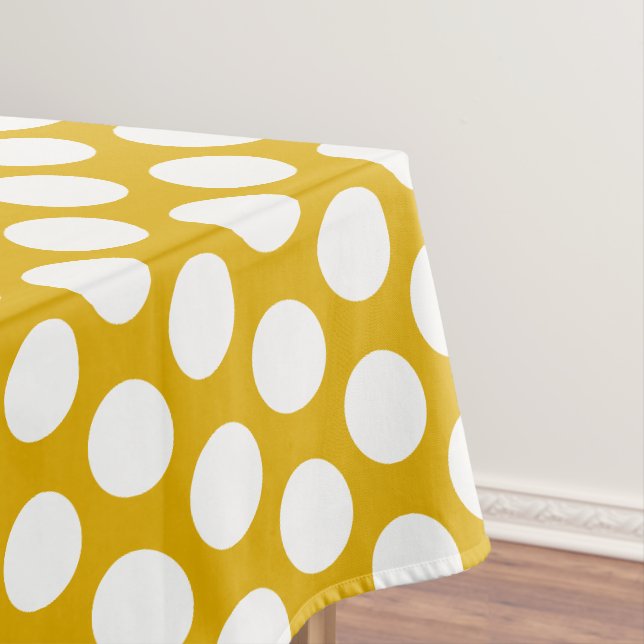 Nappe Élégant Motif de point | Moutarde Jaune Et Blanc (In Situ)