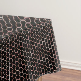 Nappe Elégant Noir & Or Bee Honeycomb Motif