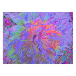 Nappe Élégant Psychédélique Décoratif Dahlia Flower