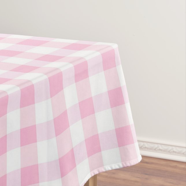 Nappe Élégant rose et blanc En vichy Motif (In Situ)