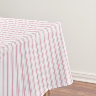 Nappe Élégant rose rustique rayures de pays français
