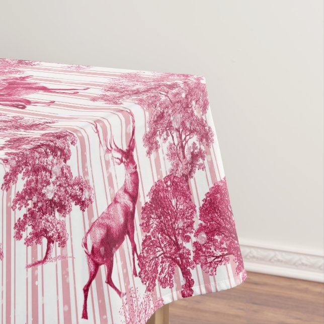 Nappe Élégant Rustique Rose Toile Français Stripes De Ce (In Situ)