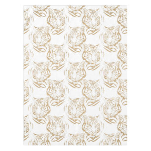 Nappe Elégant tigre de Parties scintillant d'or Imprime