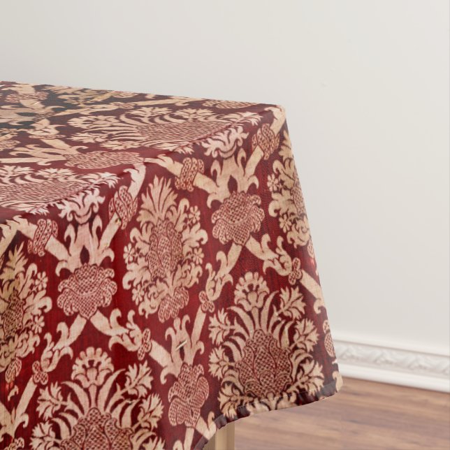 Nappe Élégant Tissu Vintage rouge foncé (In Situ)