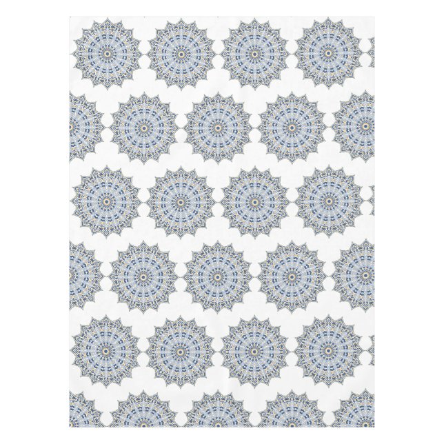 Nappe Elégante décoration orientale bleu perse (Devant)