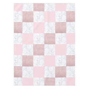 Nappe Elégante parties scintillant en marbre blanc et or