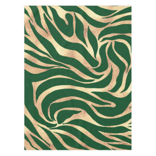 Nappe Elégante Parties scintillant or Zebra Green Poste