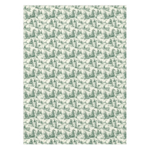 Nappe Elégante toile verte French Country Noël