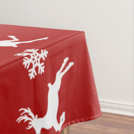 Nappe Élégants rennes Snowflakes Lignes grandes