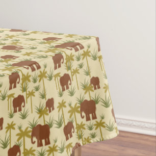 Nappe Éléphants et paumes dans le camouflage