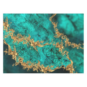 Nappe Emerald Jade Gold Splatter Abstract