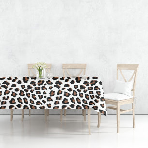Nappe Empreinte de léopard blanc
