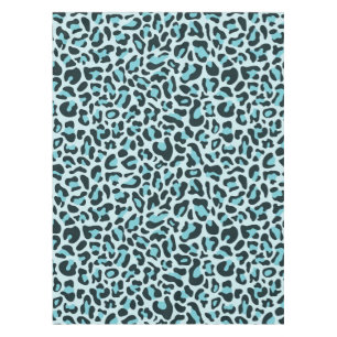 Nappe Empreinte de léopard bleue