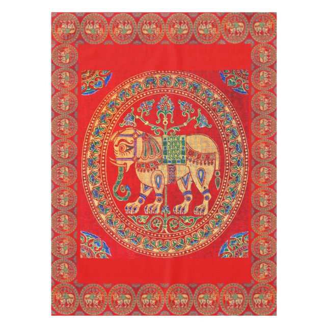 Nappe Empreinte d'éléphants d'Inde orientale (Devant)
