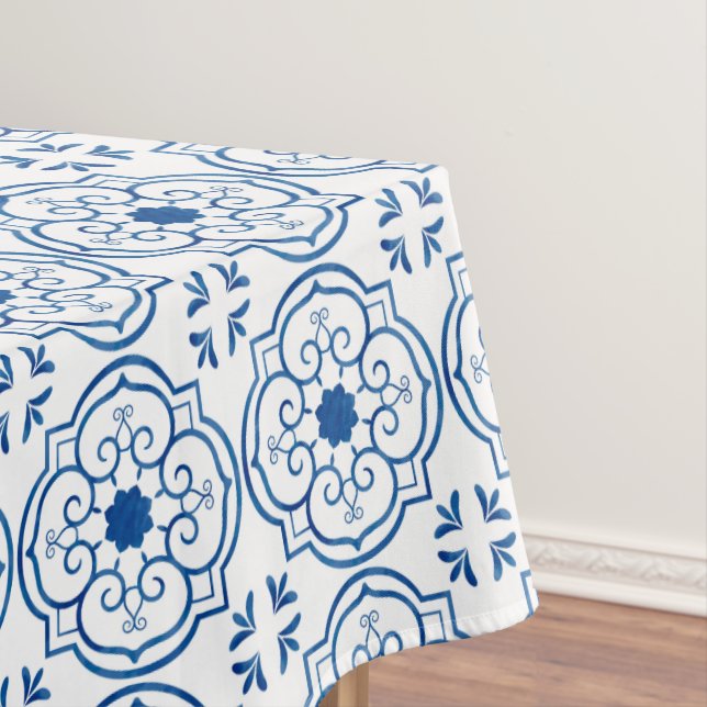 Nappe en carrelage bleu portugais (In Situ)