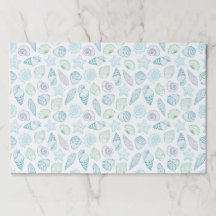 Nappe en papier coquillages, fête côtière de plage