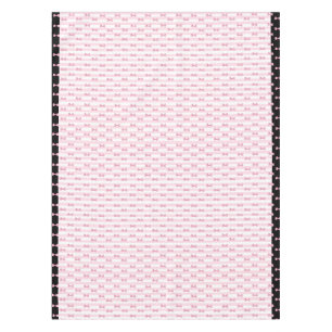 Nappe en tissu de vaches rose et noire