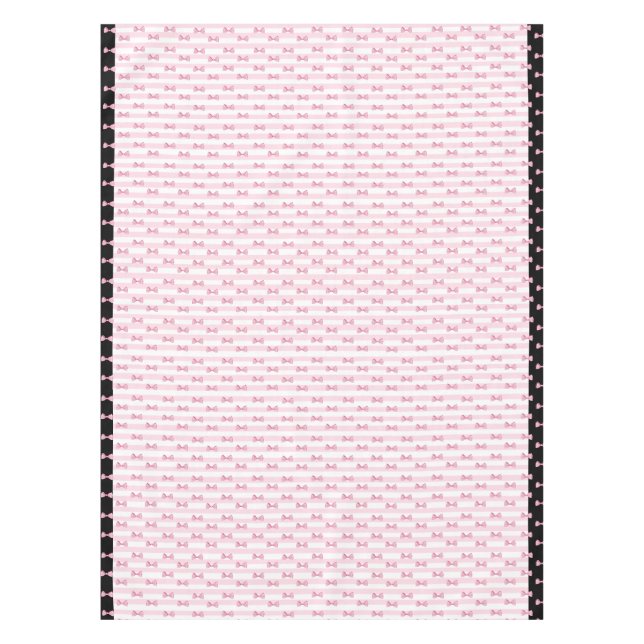 Nappe en tissu de vaches rose et noire (Devant)