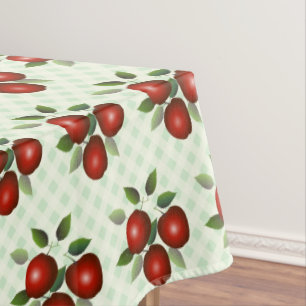 Nappe En vichy aux pommes rouges