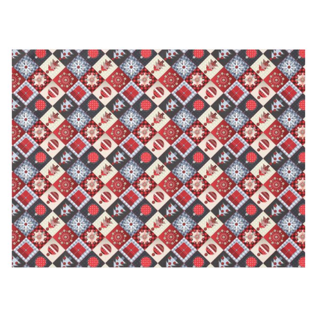 Nappe En vichy lunette de Noël (Devant (Horizontal))