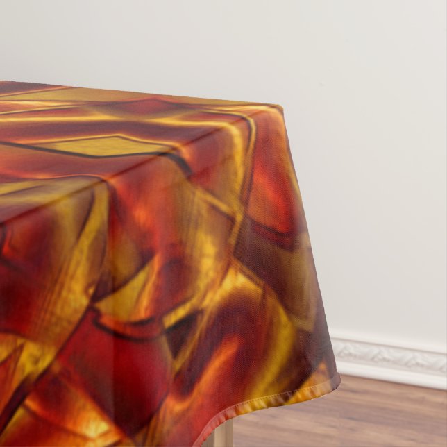 Nappe Entrelacement de cravates orange brûlés, effet scu (In Situ)