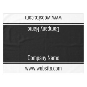 Nappe Entreprise Noir et Blanc Nom Site Web Texte
