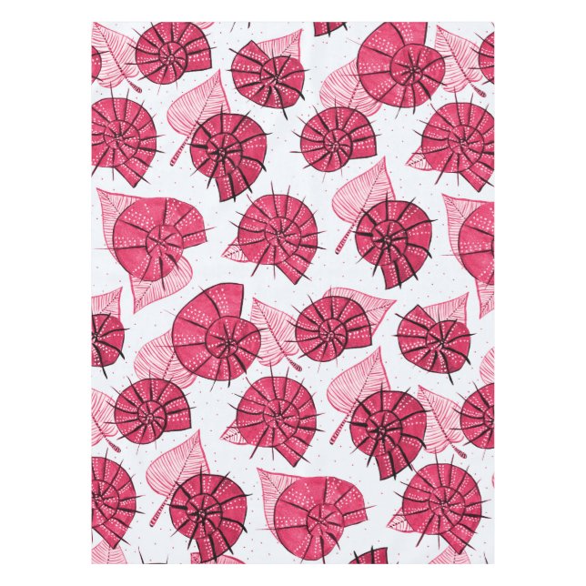Nappe Escargots roses Motif Zoologie de la fille (Devant)