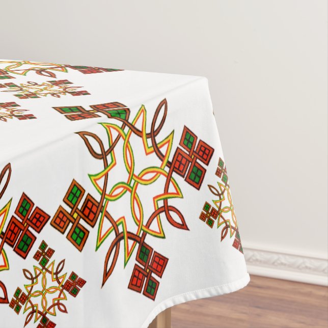 Nappe Éthiopie Rootz Meskel Cross Tablecloth (In Situ)