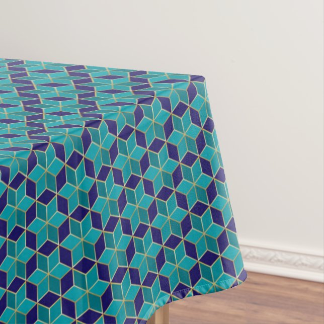 Nappe Etoile bleue et turquoise de David Tessellation (In Situ)