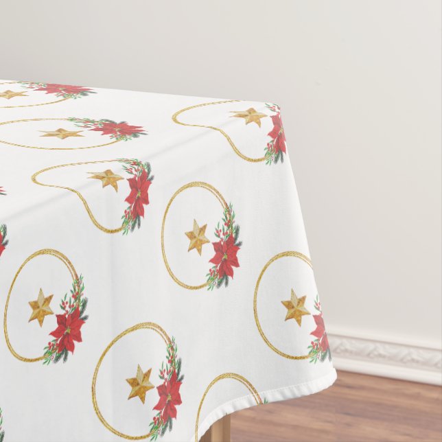 Nappe Étoile dorée et vecteur de couronne de Noël (In Situ)