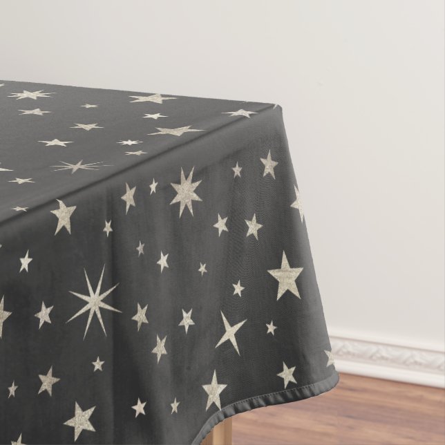 Nappe Étoiles célestes d'argent Motif mignonne gris char (In Situ)