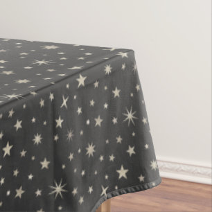 Nappe Étoiles célestes d'argent Motif mignonne gris char