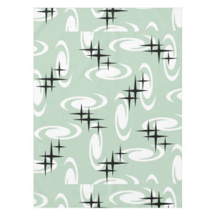 Nappe Étoiles de l'âge atomique rétro Motif Sage Green
