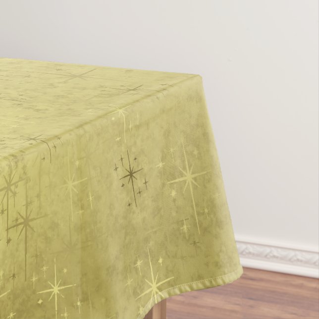 Nappe Étoiles d'or de Noël sur la texture BG d'or (In Situ)